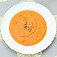 Bowl of Butternut Squash and Sweet Potato Soup