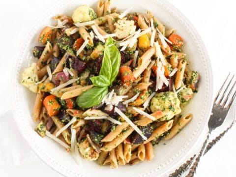 Roasted Root Vegetable Pasta - Jessica Levinson, MS, RDN, CDN