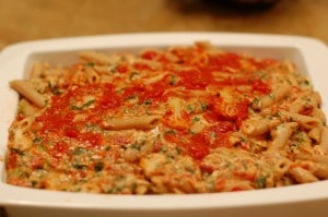 Baked Ziti with Cauliflower & Spinach recipe
