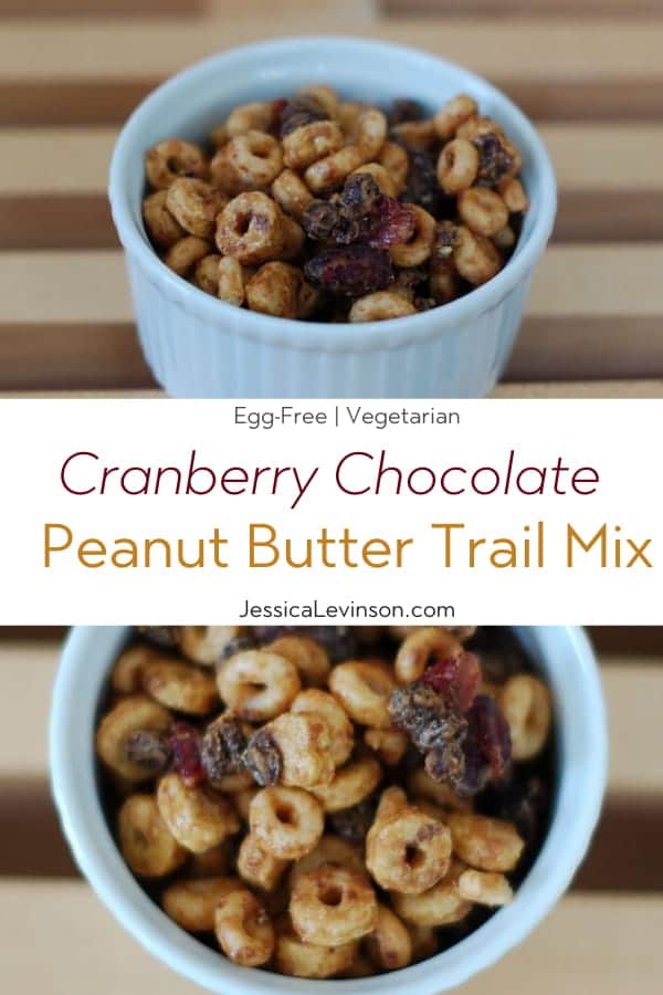 Peanut Butter Trail Mix Recipe Collage with Text Overlay