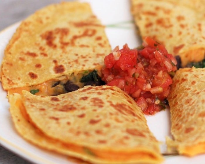 Sweet Potato Black Bean Quesadillas Close Up