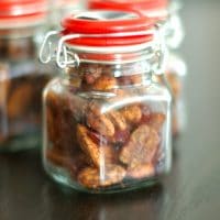 Sweet and Spicy Orange-Scented Nuts are a delicious homemade holiday gift, addition to a cocktail party spread, or anytime snack. Gluten-free, vegetarian.
