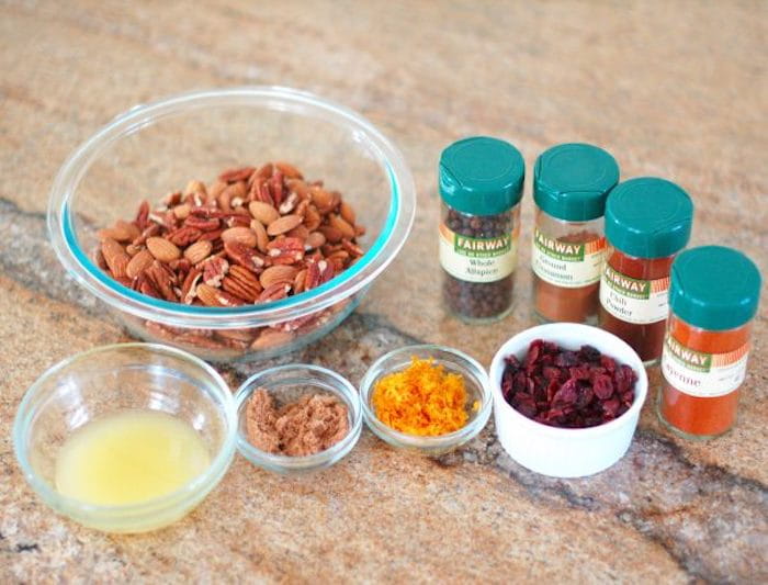 Ingredients for Orange-Scented Nuts