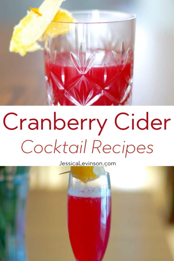 Cranberry Cider Cocktail Recipes Collage with Text Overlay