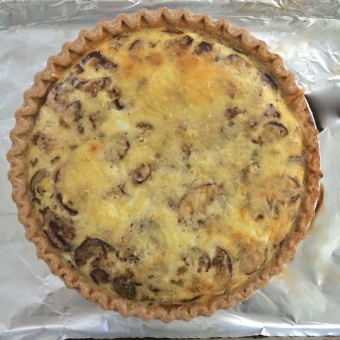 Mushroom Onion Quiche - Jessica Levinson, MS, RDN, CDN