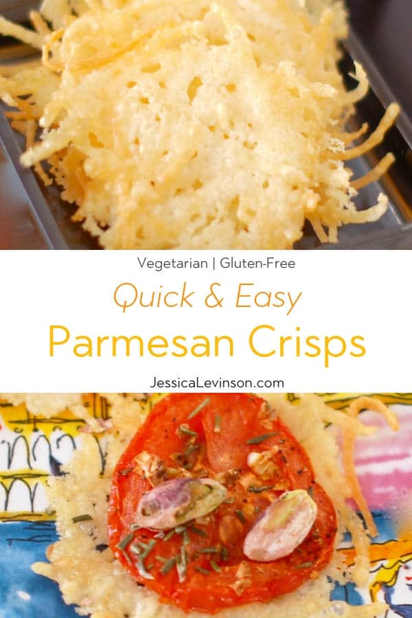 Quick and Easy Parmesan Crisps with Text Overlay