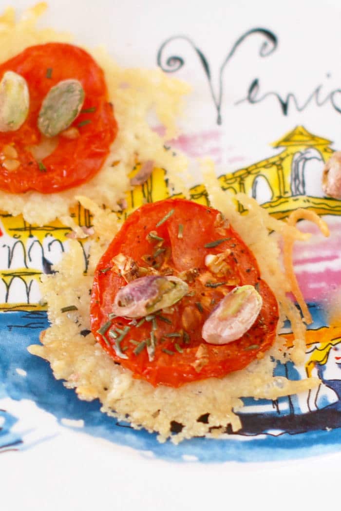 Quick and Easy Parmesan Crisps with Tomato