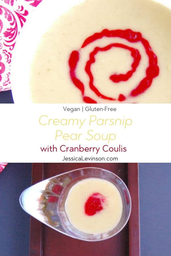 Creamy Parsnip Pear Soup Recipe with Text Overlay