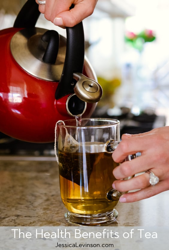 pouring a cup of tea