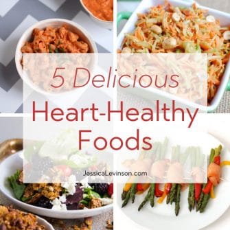 Heart-Healthy Foods Collage with Text Overlay Square