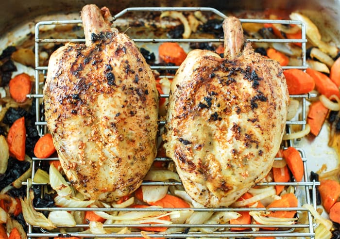 Roasted Chicken with Fennel in Baking Pan