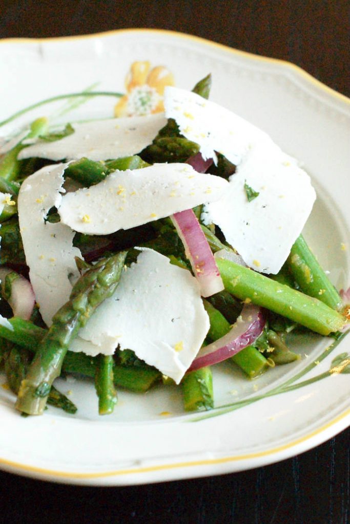 Asparagus Mint Salad with Lemon Vinaigrette {Vegetarian, GlutenFree}
