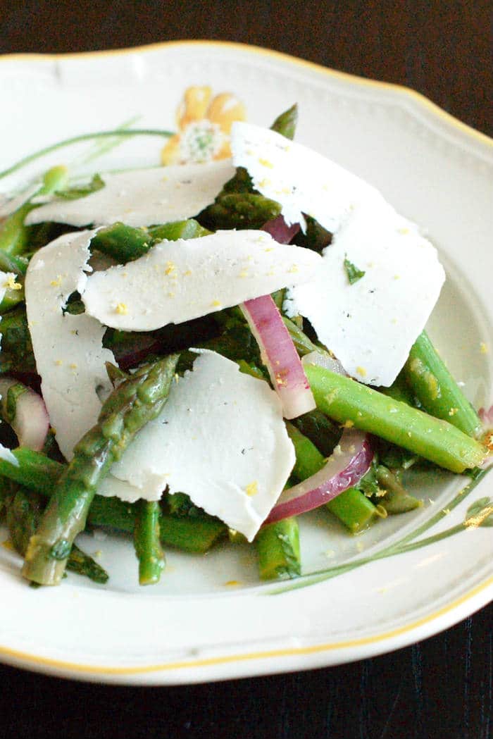 Asparagus Mint Salad on Plate