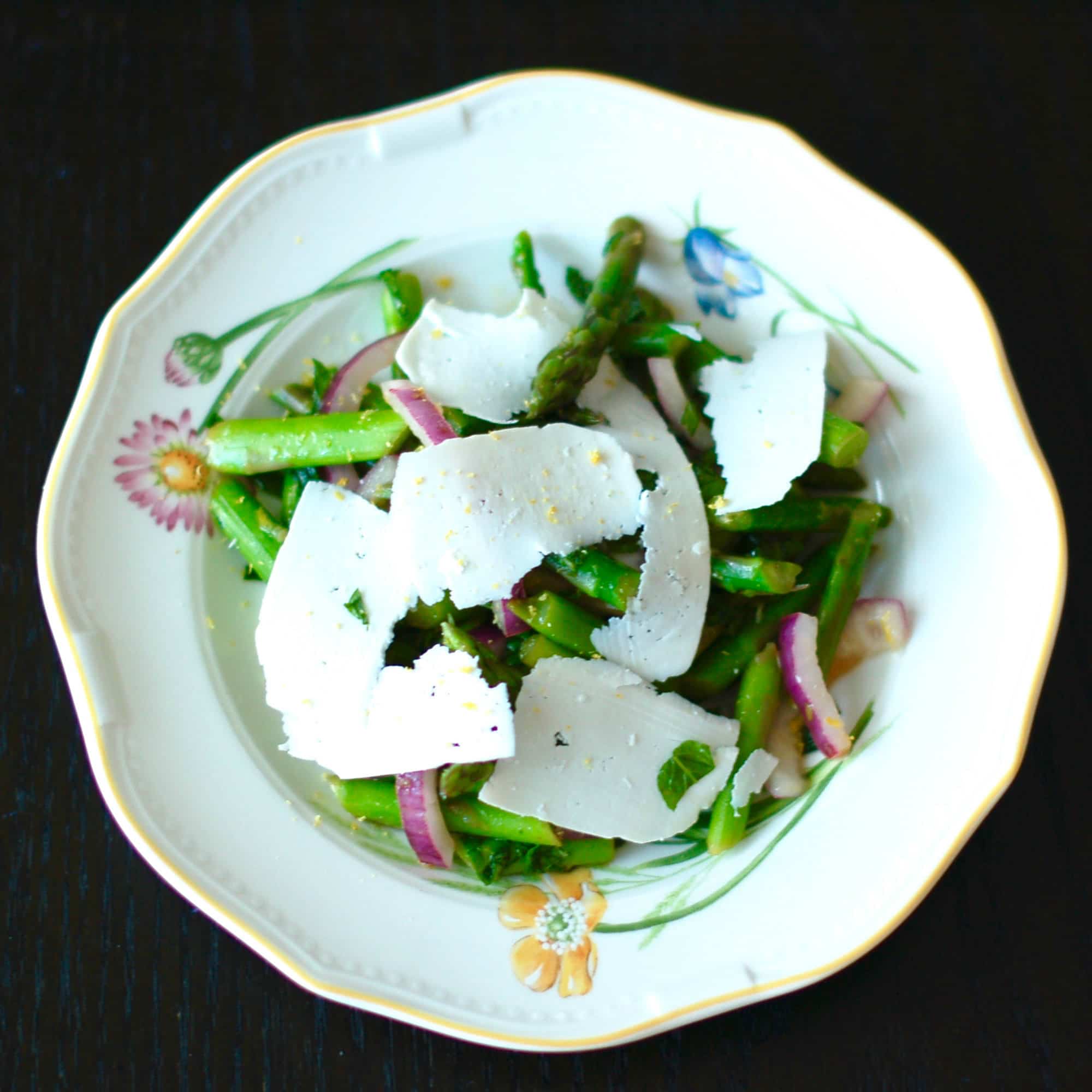 Asparagus Mint Salad Overhead