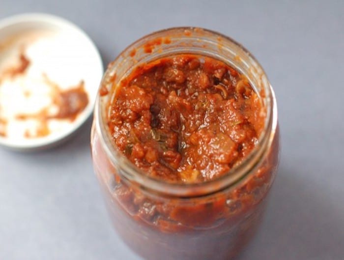 Easy Homemade Tomato Sauce in Glass Jar