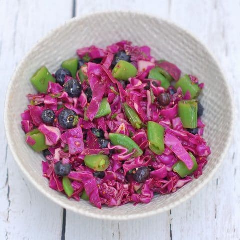 Red Cabbage Blueberry Salad