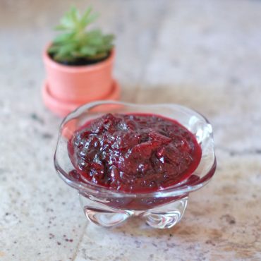 Spicy Cherry Chutney {Gluten-Free, Vegan, Lower Sugar}