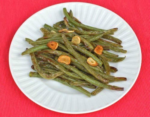 Garlicky Green Beans on Plate