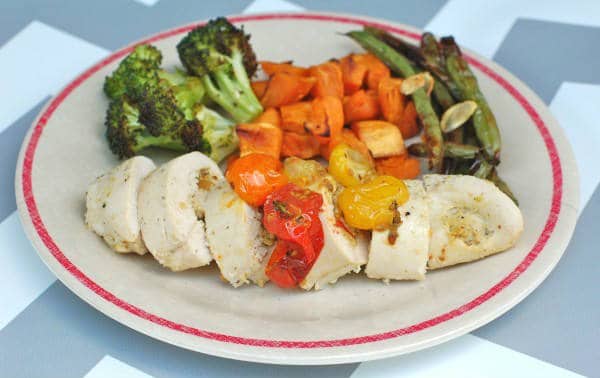 Pistachio-Stuffed Chicken Breasts Recipe on Plate