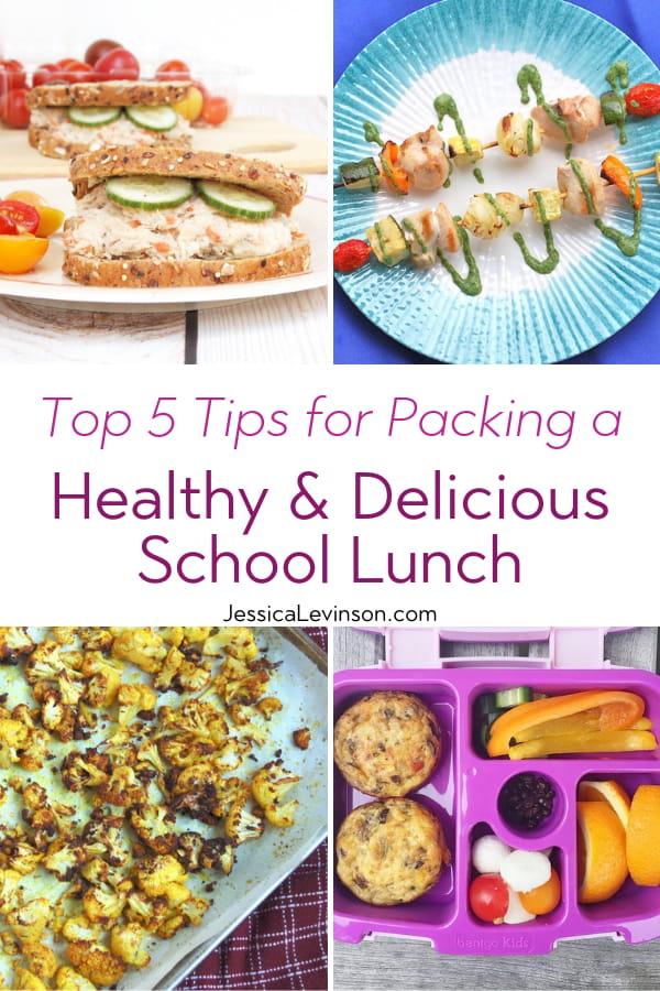 Tips for Packing a Healthy and Delicious School Lunch Collage with Text Overlay