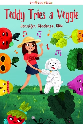 Get the kids excited about eating their fruits and veggies with this new e-book, Teddy Tries a Veggie, by Jennifer Glockner, RDN.