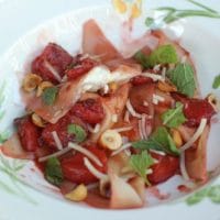 Lemon Ricotta Ravioli with Balsamic Roasted Strawberries