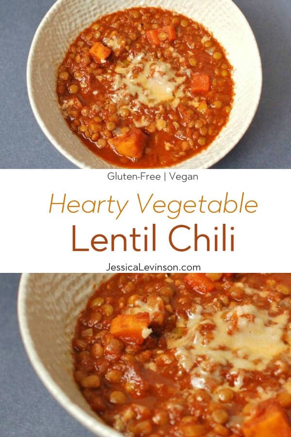 Heart Vegetable Lentil Chili with Text Overlay