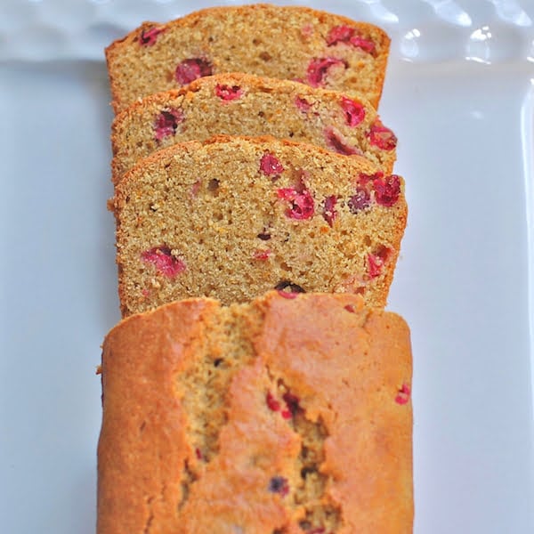 Cranberry Orange Bread Sliced