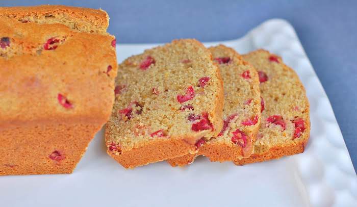 Sliced Cranberry Orange Bread