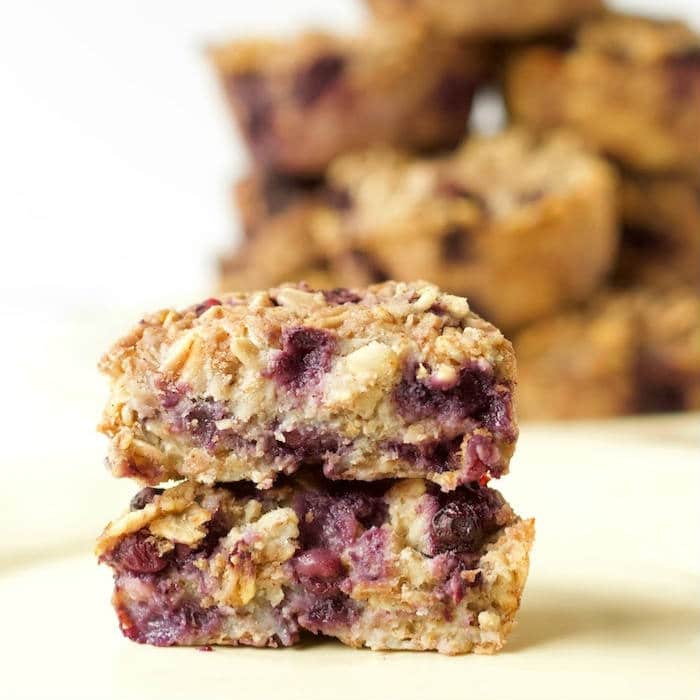 Ricotta Berry Oatmeal Cups Stacked