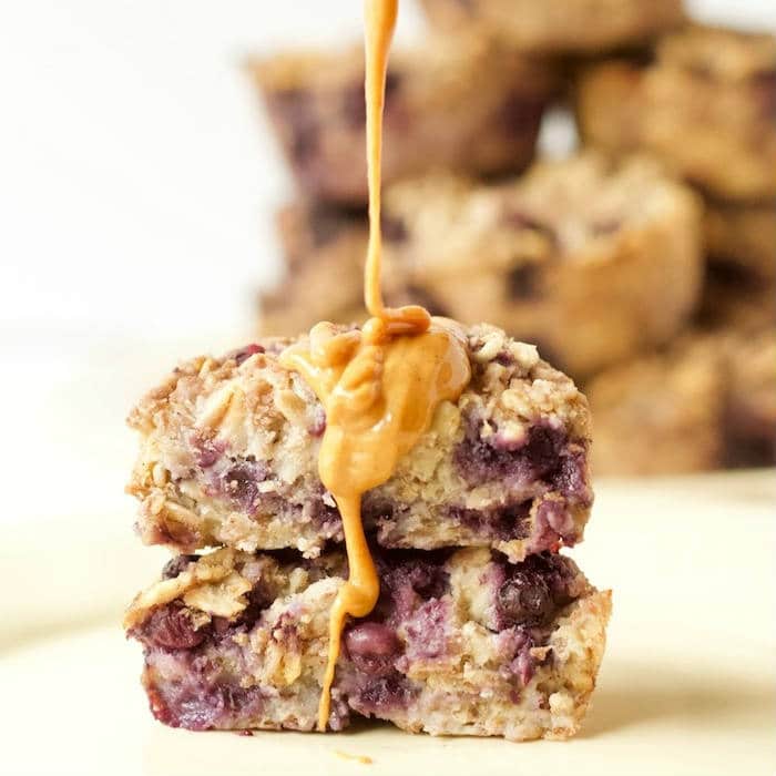 Ricotta Berry Oatmeal Cups Peanut Butter Drizzle
