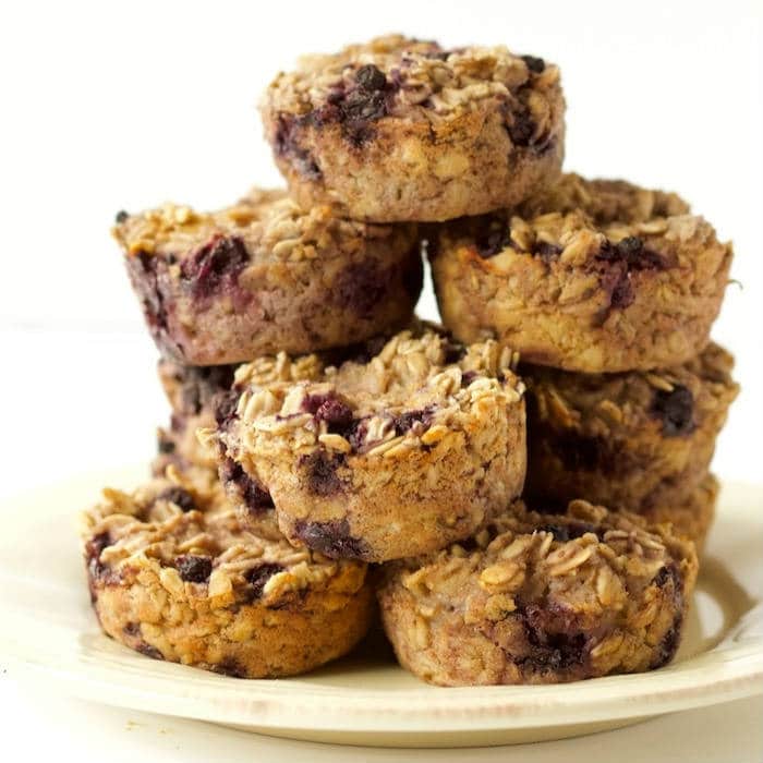 Ricotta Berry Oatmeal Cups on Plate