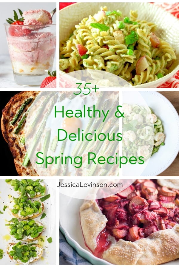 collage of photos for spring recipe roundup