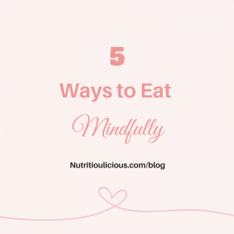 Savor the flavor of eating right by eating mindfully with these 5 easy tips @jlevinsonrd.