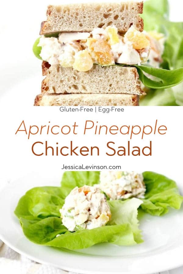 Apricot Pineapple Chicken Salad with Text Overlay