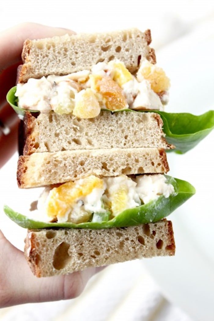 Apricot Pineapple Chicken Salad Sandwich