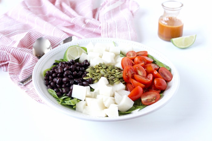 spinach salad with jicama ingredients