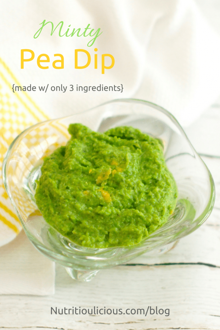 3Ingredient Minty Pea Dip Recipe Jessica Levinson, MS, RDN, CDN