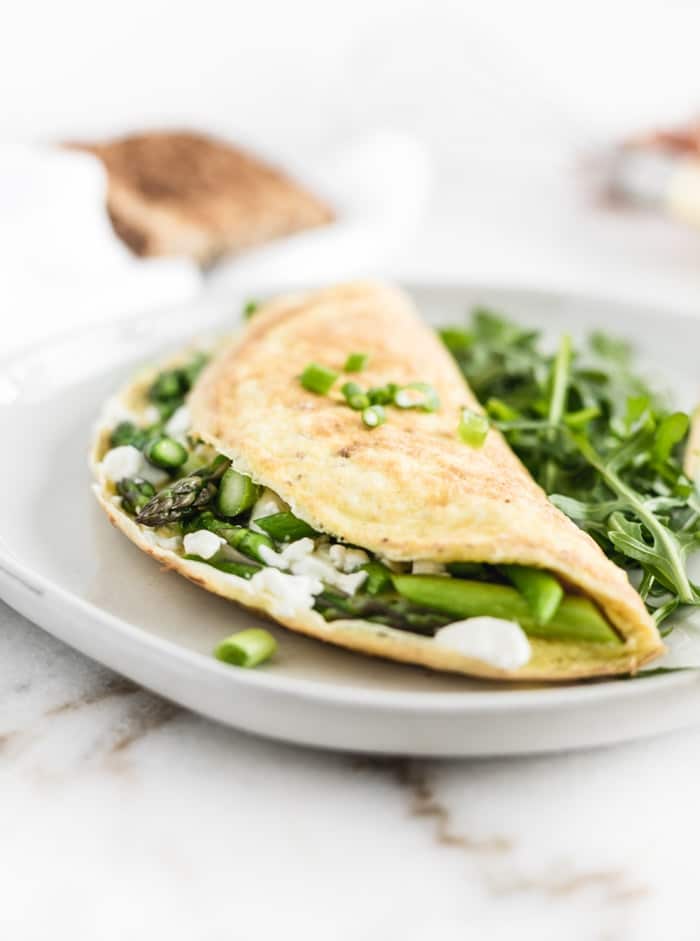 Back to School Breakfast - Asparagus Goat Cheese Omelette from Lively Table