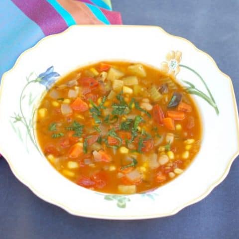 Late Summer Vegetable Soup Recipe | Small Bites by Jessica