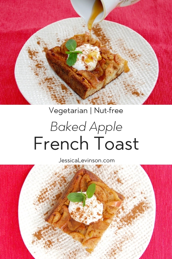 Baked Apple French Toast Collage with Text Overlay