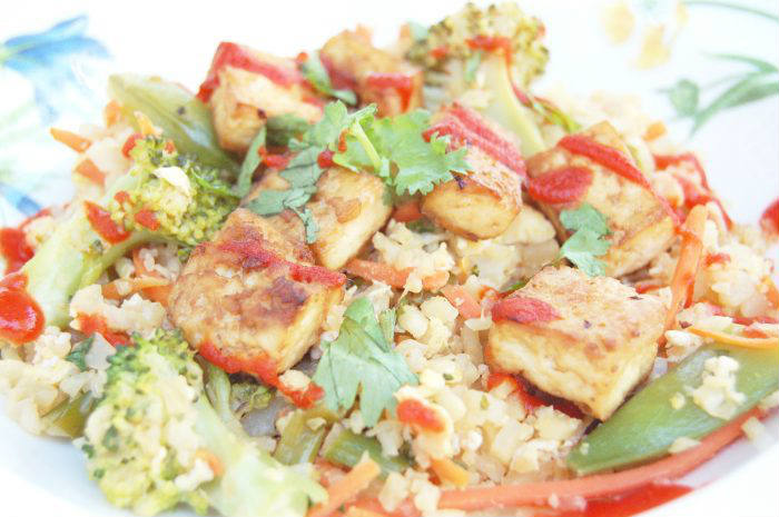 Cauliflower Fried Rice Close-Up