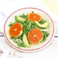 Crunchy fennel, sweet Cara Cara oranges, creamy avocado, and peppery arugula are tossed with a Champagne-lemon vinaigrette in this Citrus Fennel Salad. Vegan and gluten-free.