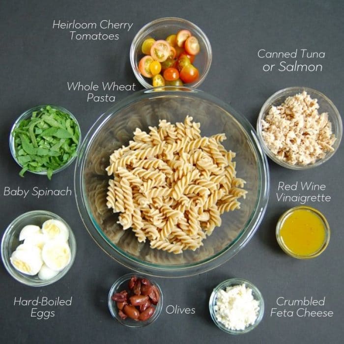 tuna nicoise pasta salad ingredients