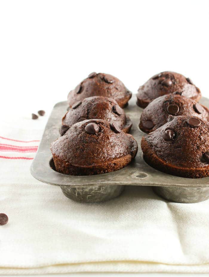 Double Chocolate Muffins in Muffin Pan