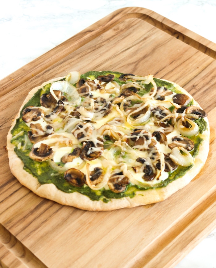 Mushroom Pizza with Fresh Herbs – A Couple Cooks