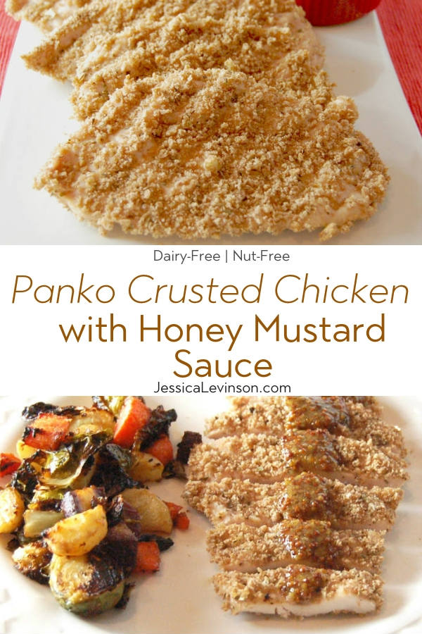 Panko Crusted Chicken with Text Overlay