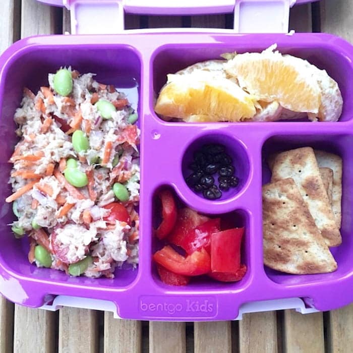 Easy Tuna Edamame Salad in Bento Lunchbox