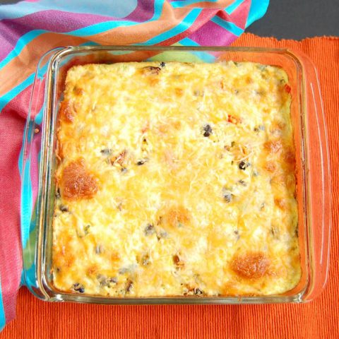 Southwestern Cauliflower Rice Casserole Overhead