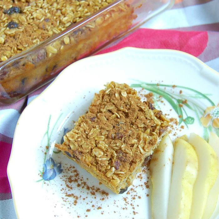 Pumpkin Spice Baked Oatmeal Recipe Overhead